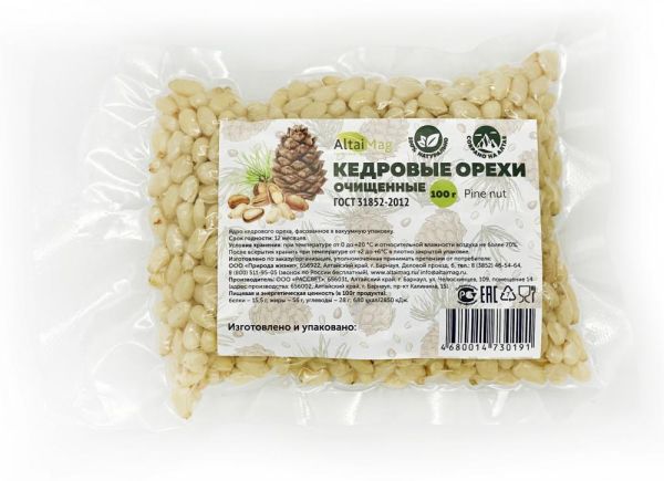 Кедровый орех очищенный АлтайМаг ядро, 100 гр фотография