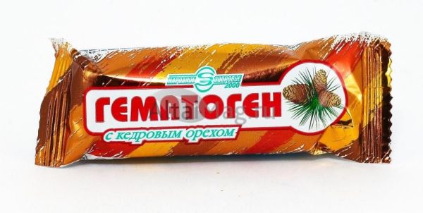 Изображение товара Гематоген народный с кедровым орехом 40г Гематоген народный с кедровым орехом 40г фотография